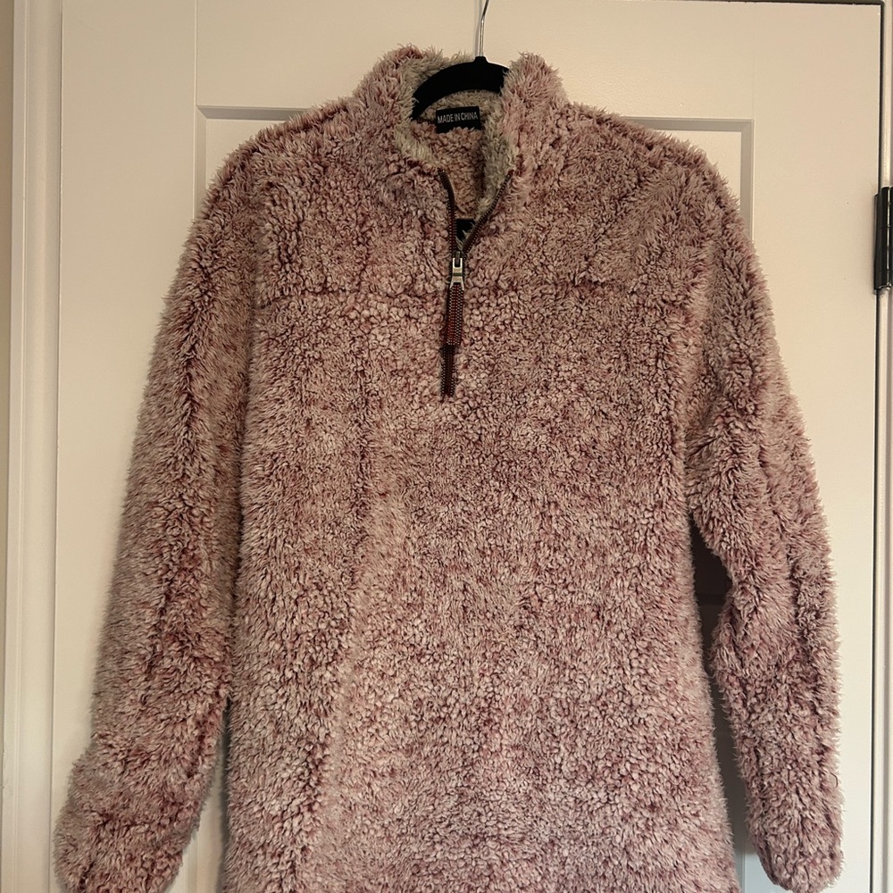 True Grit Women's Sherpa Turtleneck - Soft Pink